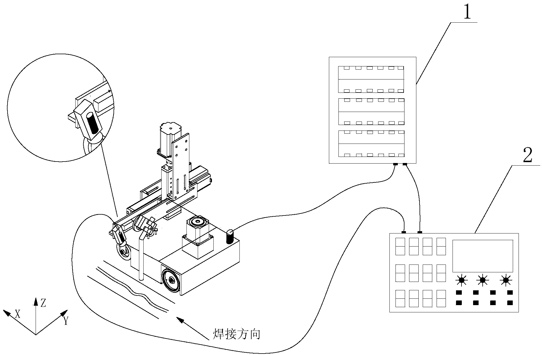 System and method for remotely monitoring automatic welding of mobile robot based on FPGA