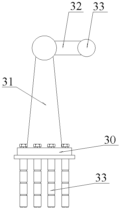 Bridge three-way limit device and bridge three-way limit vibration reduction structure