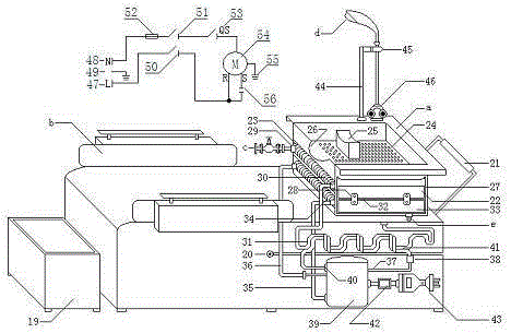 Instant heating type hair washing bed with heat energy back absorption device and manufacturing method thereof