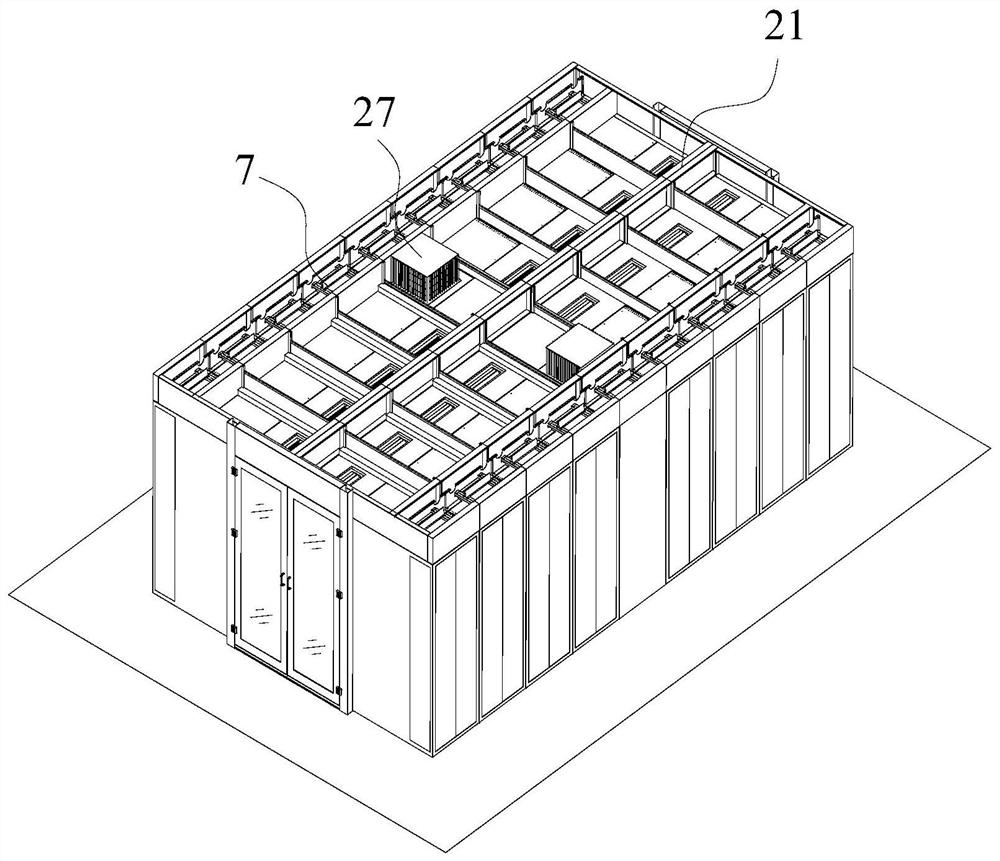 Air duct structure, micro-module machine room and micro-module control method