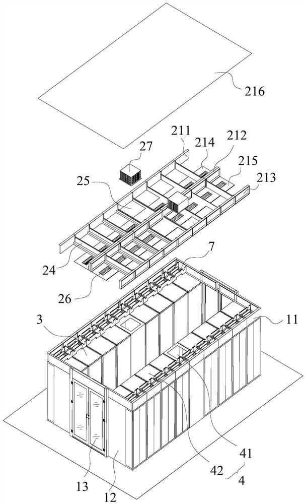 Air duct structure, micro-module machine room and micro-module control method