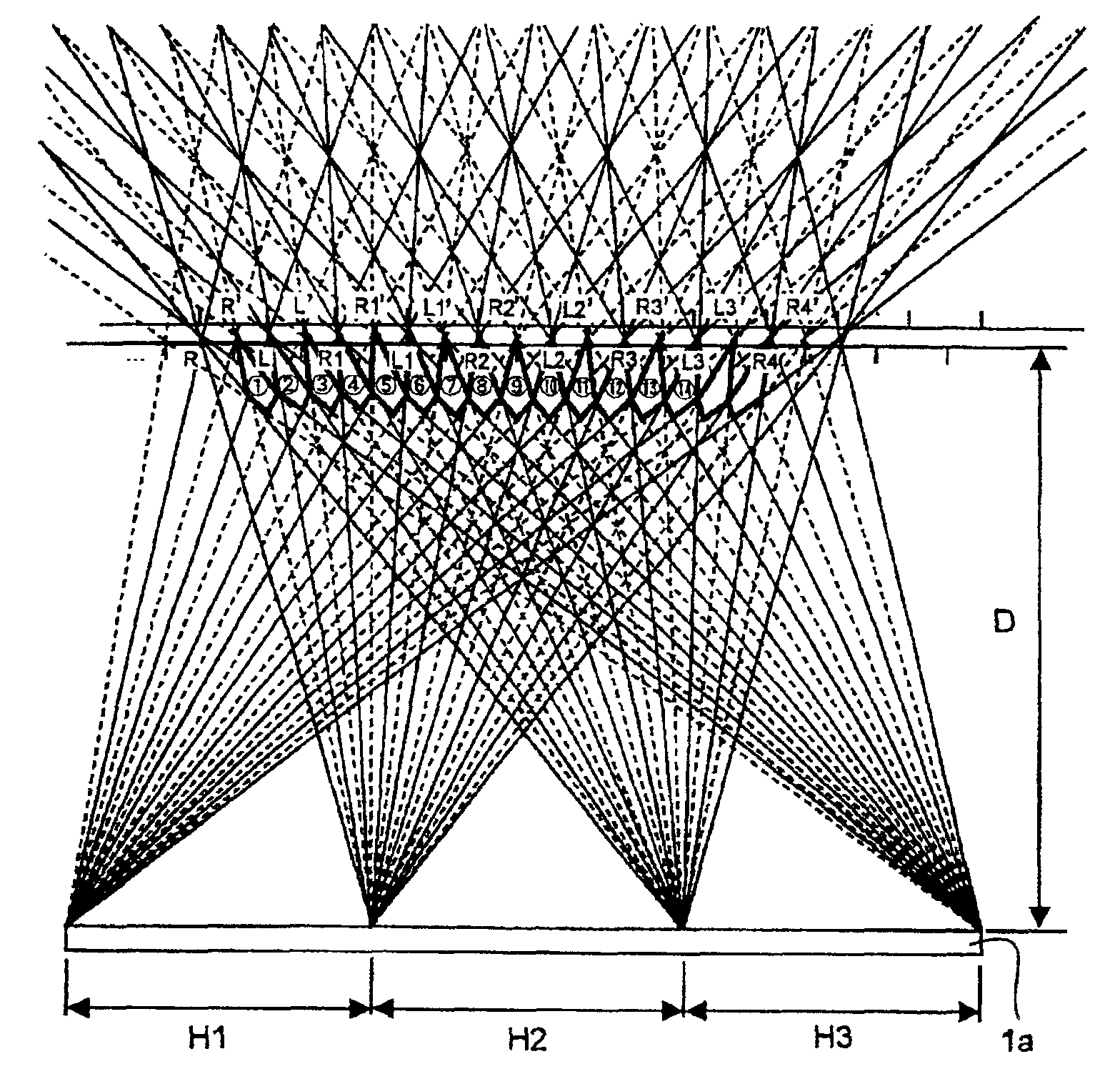 Stereoscopic image display device without glasses