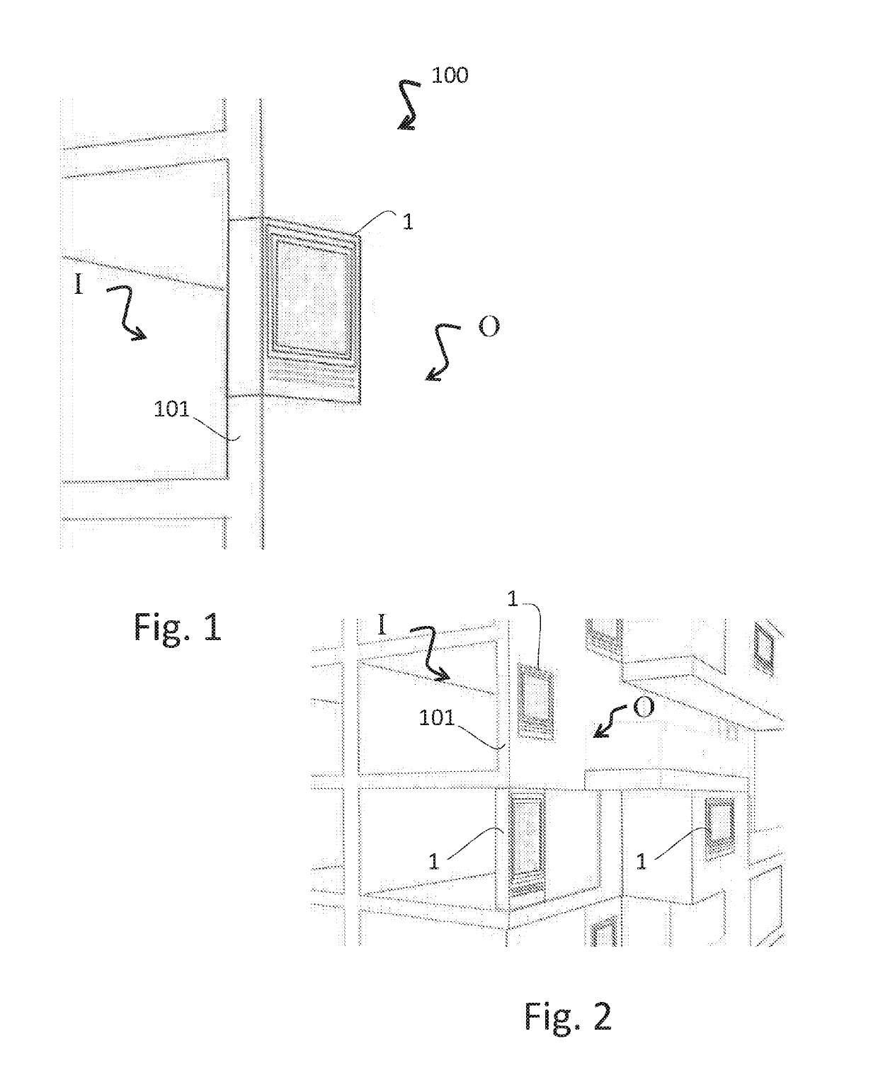 Module of ventilation and biological purification of internal and external air to an environment, and relevant method