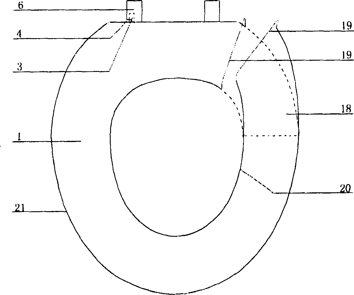 Isolation means for full covering ring-like toilet seat with continuous cover films