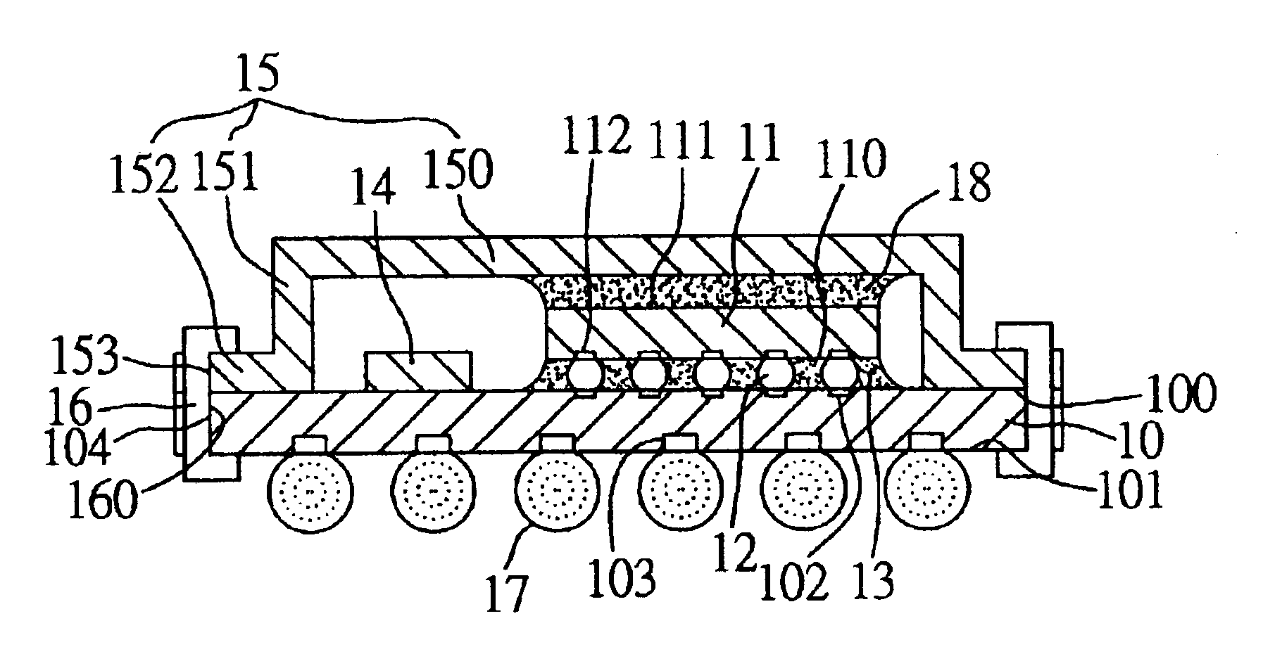 Semiconductor package with heat sink attached to substrate