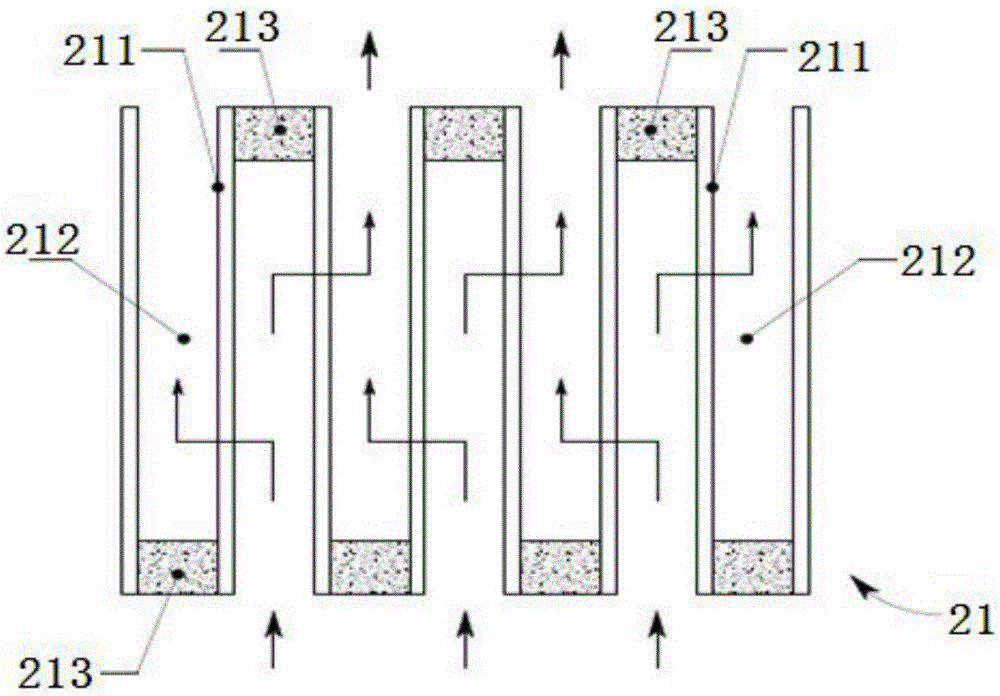 Dust removing and filtering device based on honeycomb ceramic filter elements