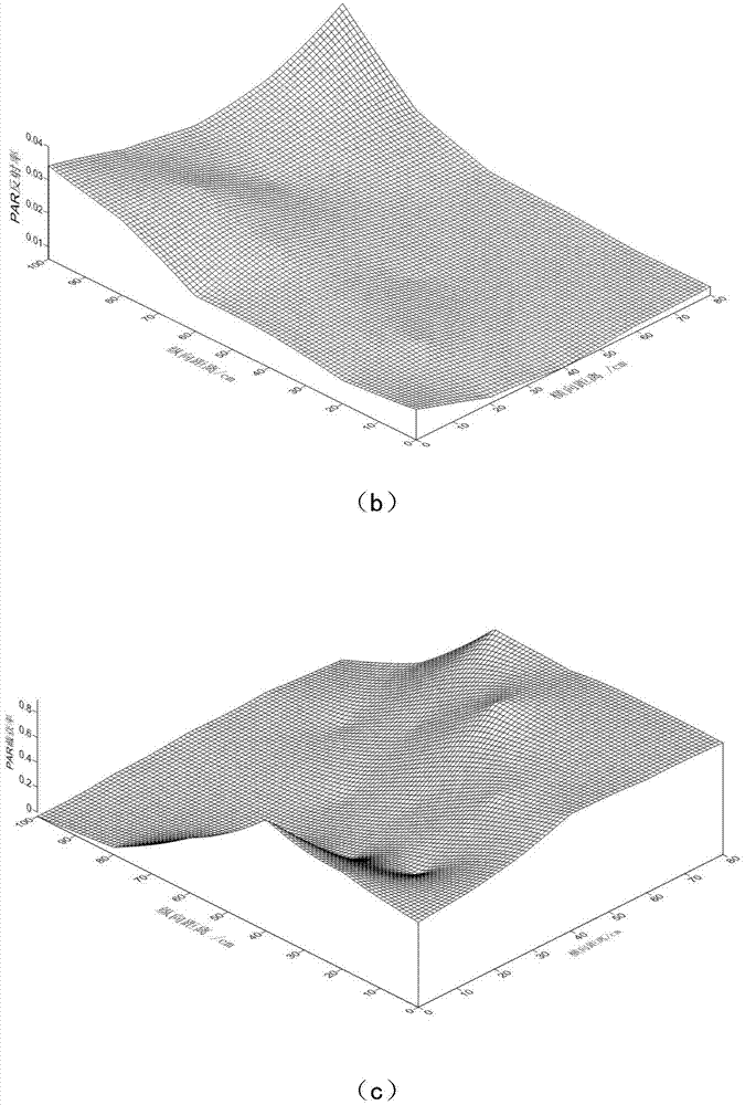 Quantization method of light space distribution of crop population