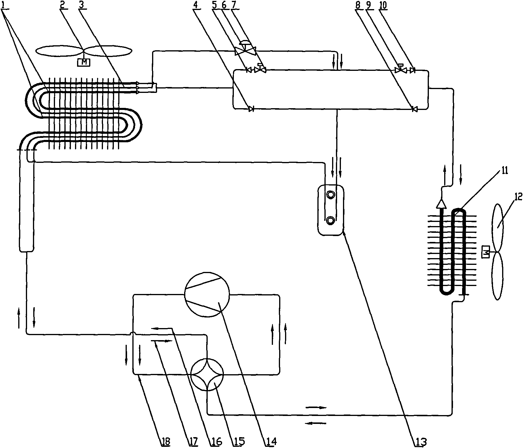 Big supercooling degree completely fresh air air processing machine set