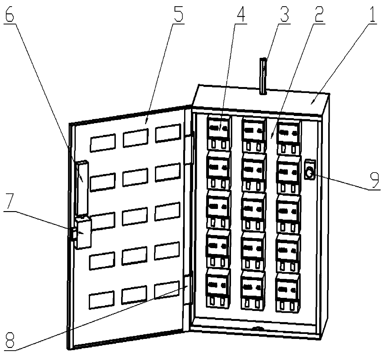 Remote alarm anti-theft electric meter box