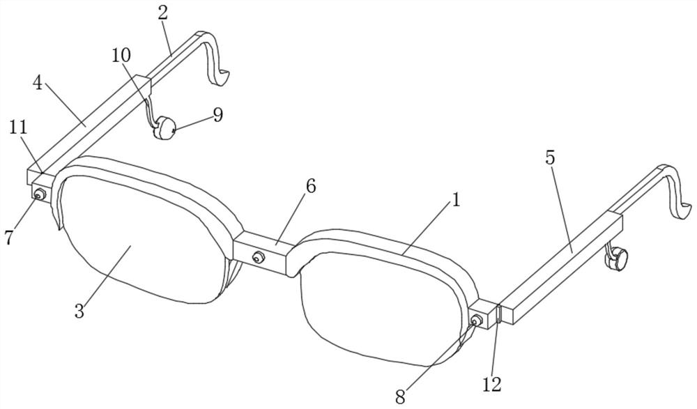 Glasses type intelligent hearing aid