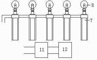 Vertical load loading device for shear wall