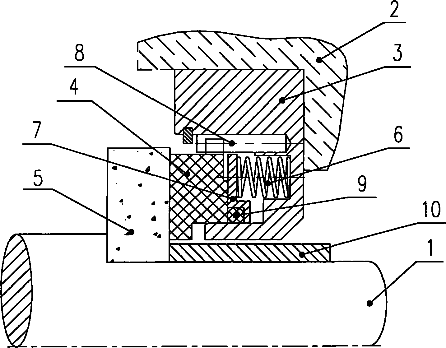 Bilaterally rotary gas lubrication non-contact mechanical seal device