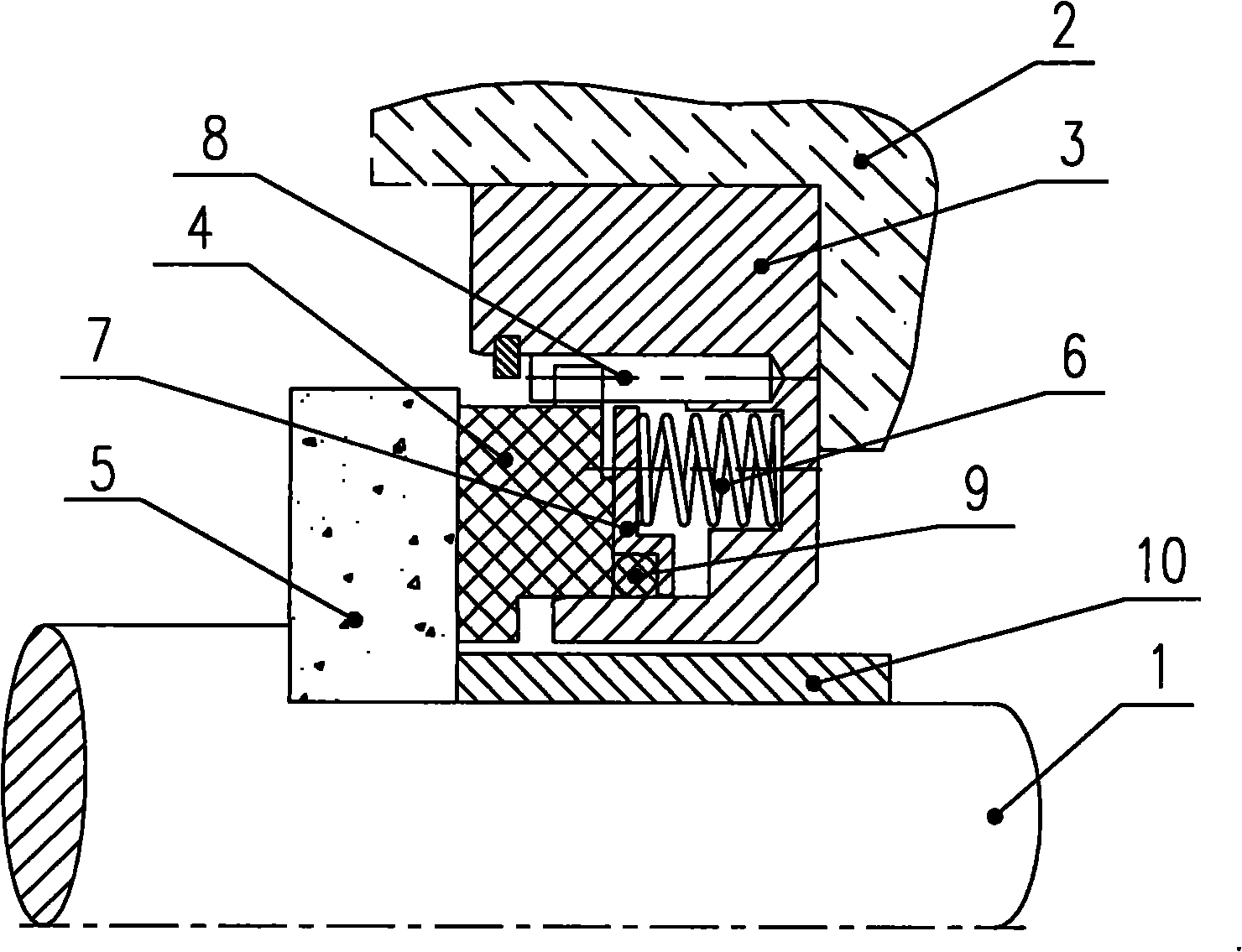 Bilaterally rotary gas lubrication non-contact mechanical seal device