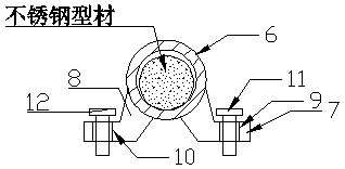 Finishing structure for round stainless steel pipe