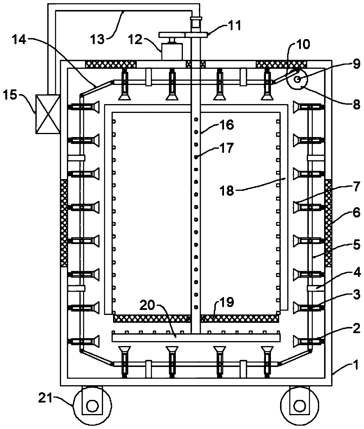 Outdoor weak current equipment box with heat dissipation function