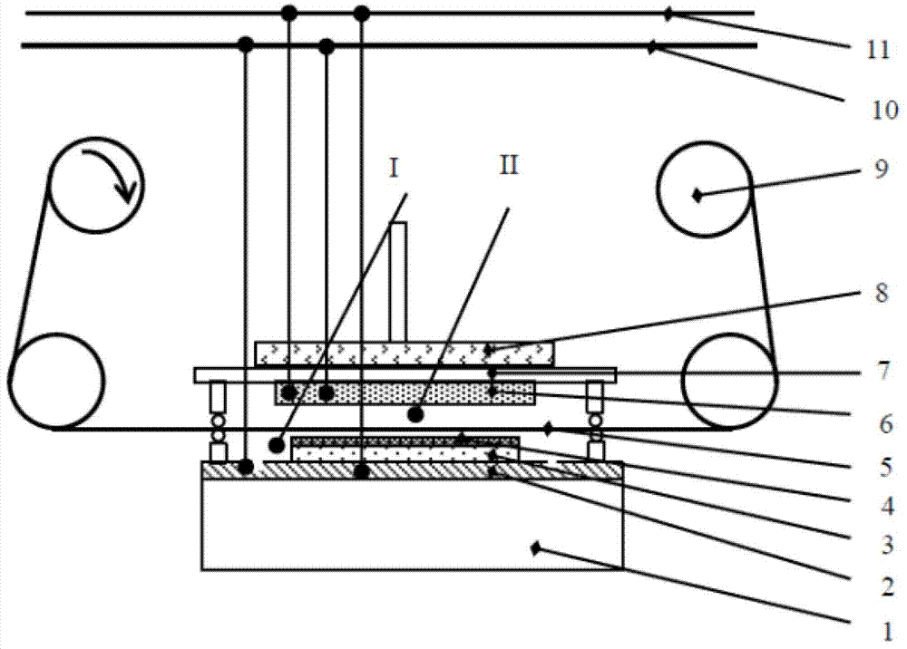 Nanometer impression device and nanometer impression method for high-brightness light-emitting diode (LED) graphics