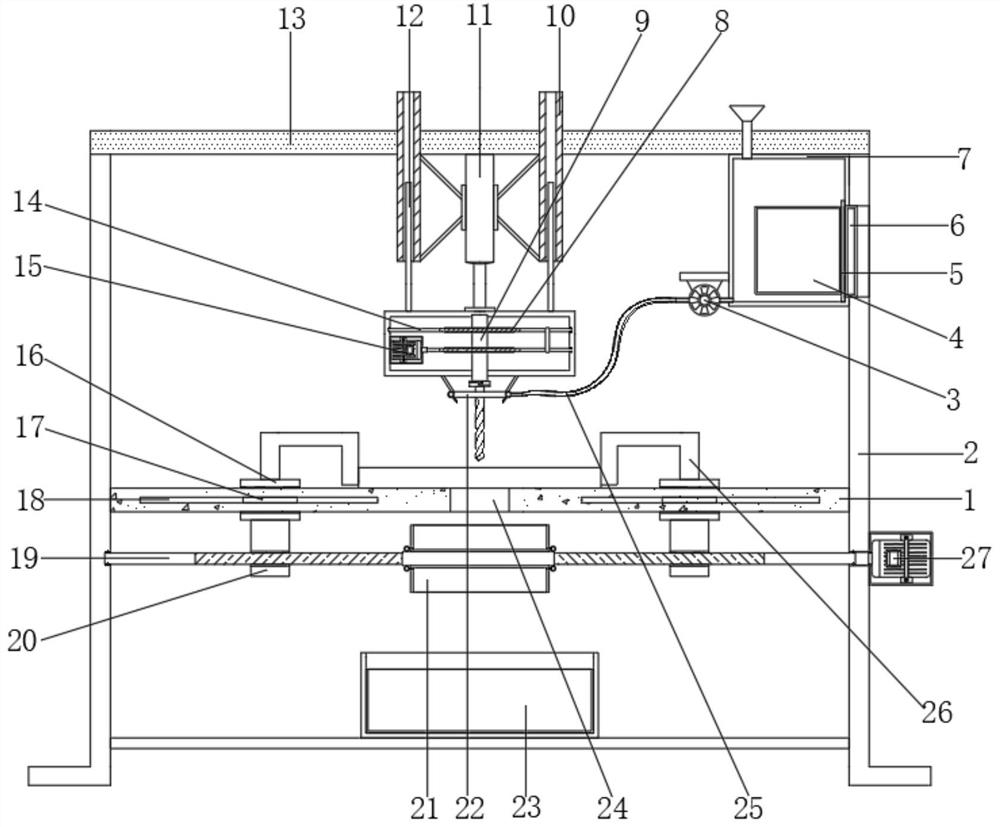 Bolt drilling mechanical equipment for hardware processing