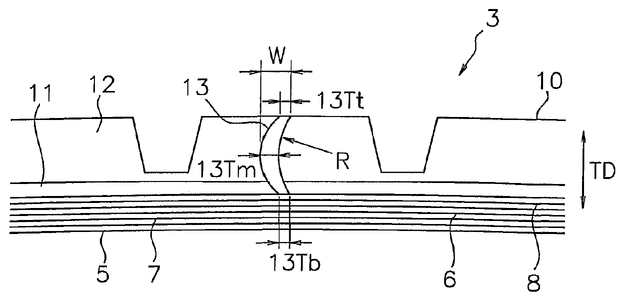 Pneumatic tire with tread having cap portion, base portion and conductive portion