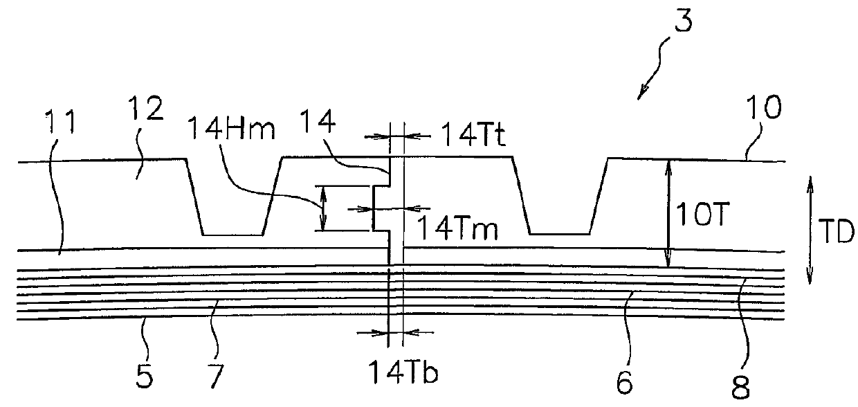 Pneumatic tire with tread having cap portion, base portion and conductive portion