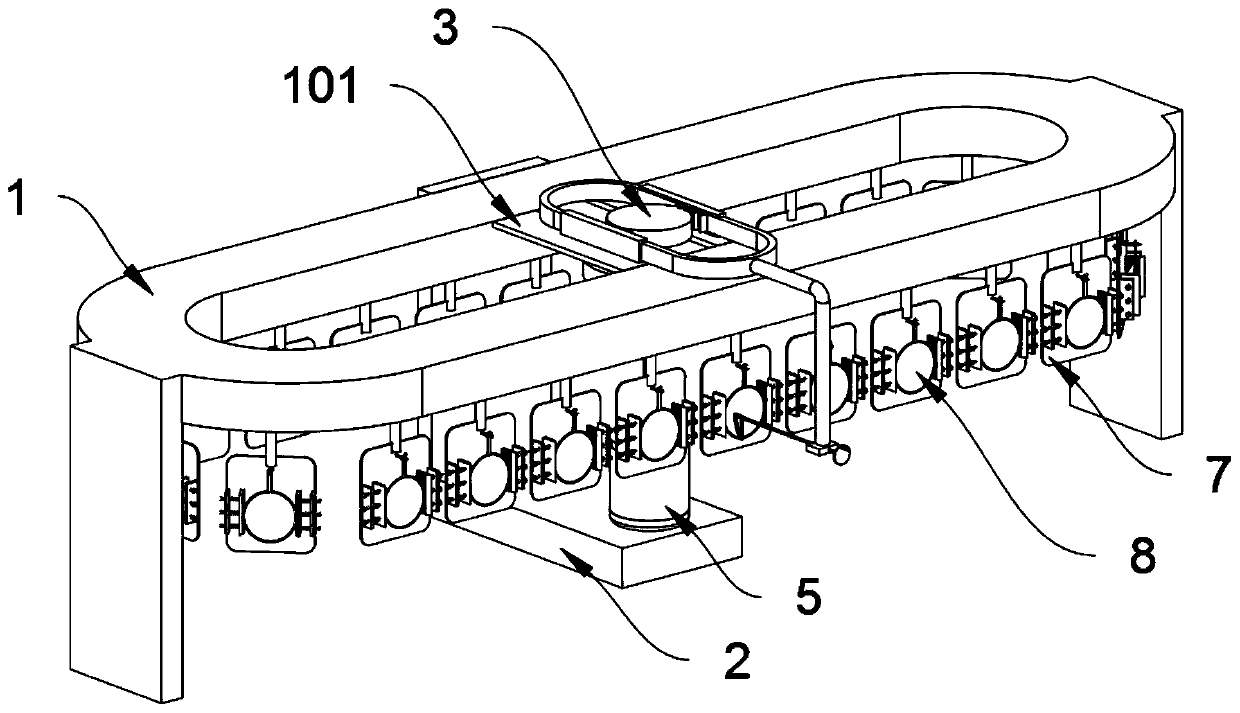 High-temperature bluing device for iron pan