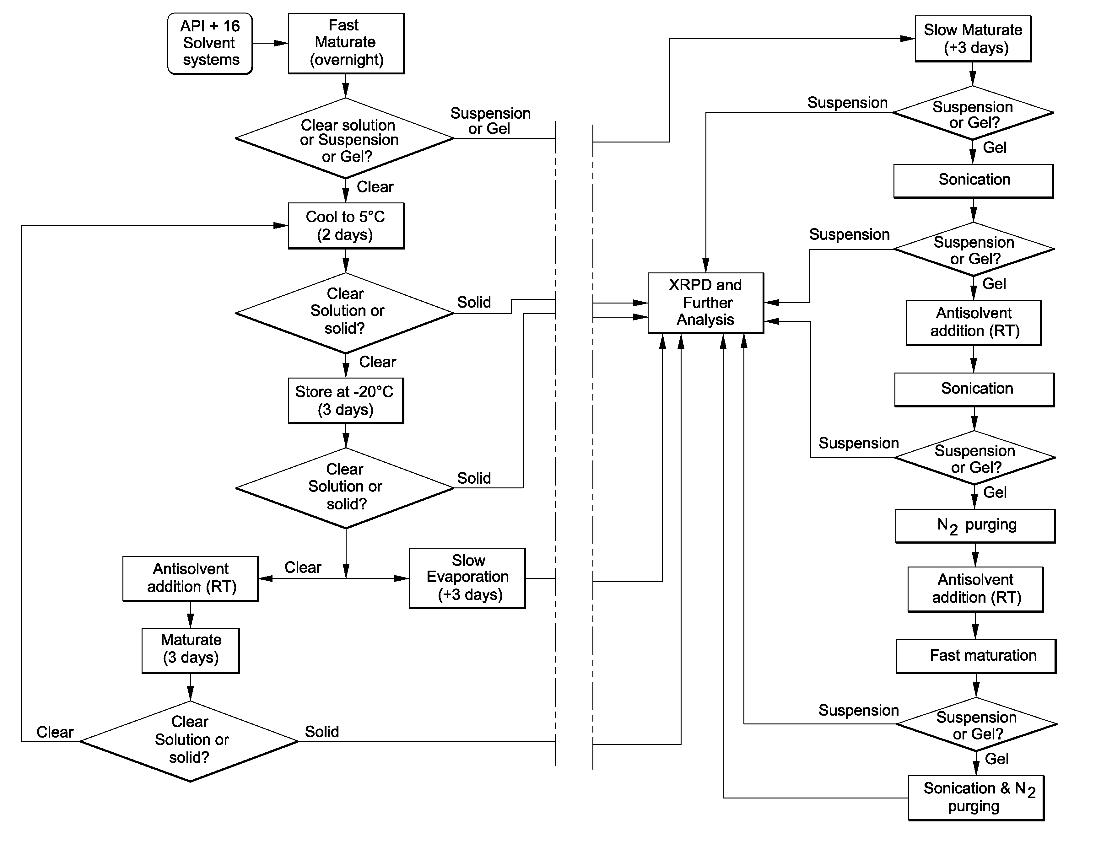 Process for rapid identification and preparation of crystalline forms