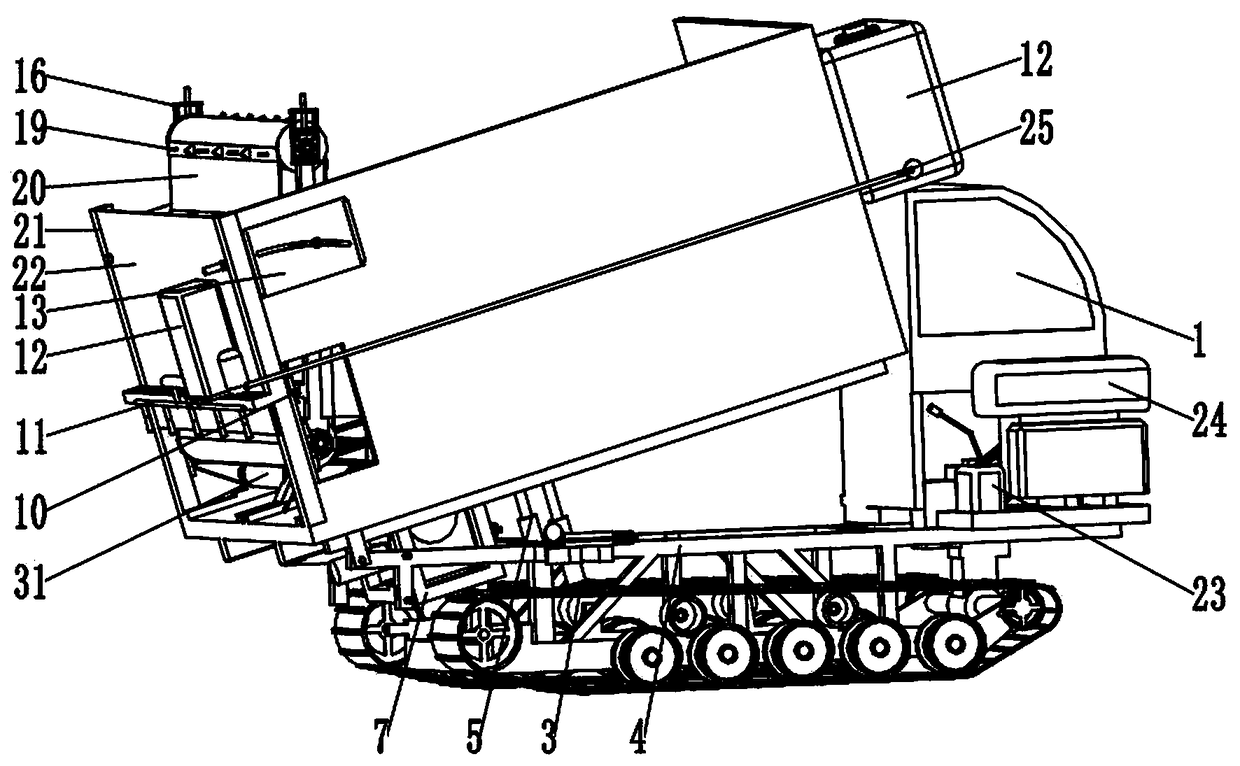 Straw unbundling and spreading method and orchard straw mulching machine