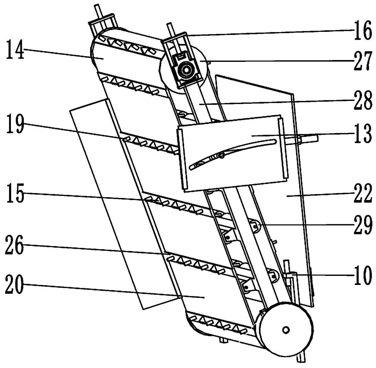 Straw unbundling and spreading method and orchard straw mulching machine