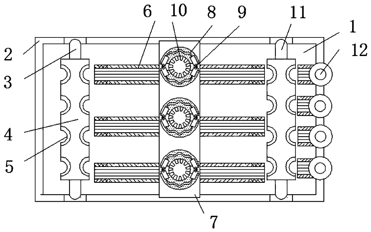 Automatic contraction device for cable storage