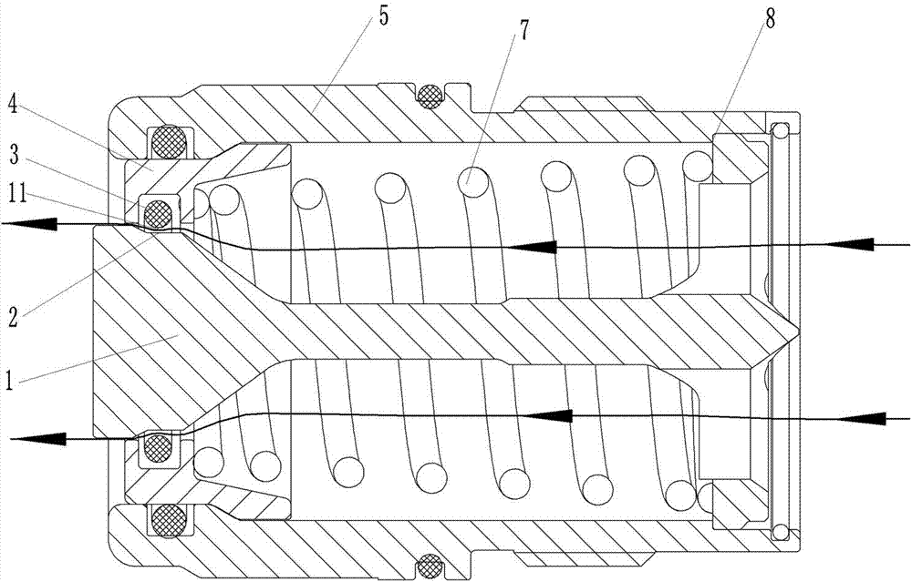 Female head of quick coupling