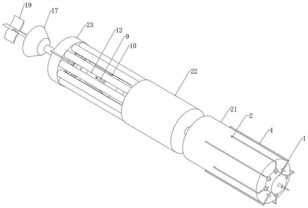 A turboprop direct-injection hybrid multi-stage power underwater high-speed propeller and its control method