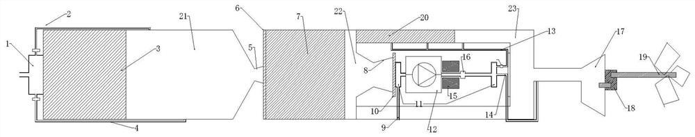 A turboprop direct-injection hybrid multi-stage power underwater high-speed propeller and its control method