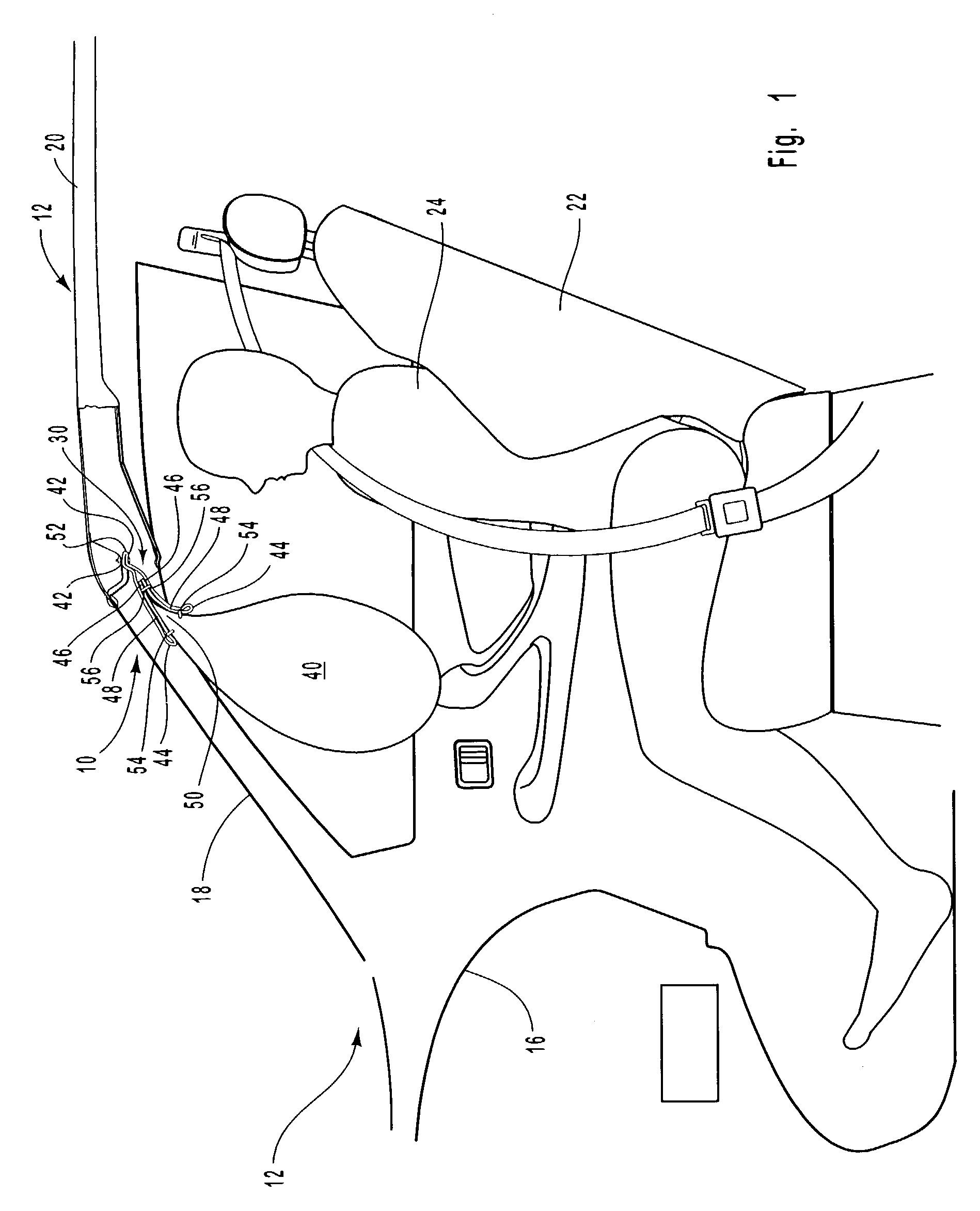 Extensible tethered airbag system