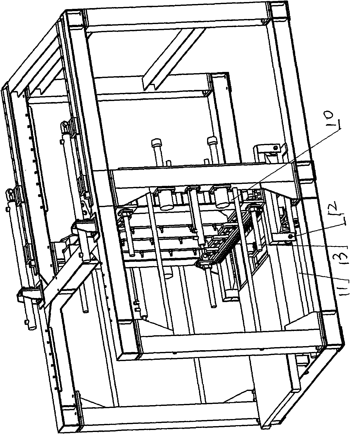 Full automatic foam plastic forming machine of two opposite-clamping type templates