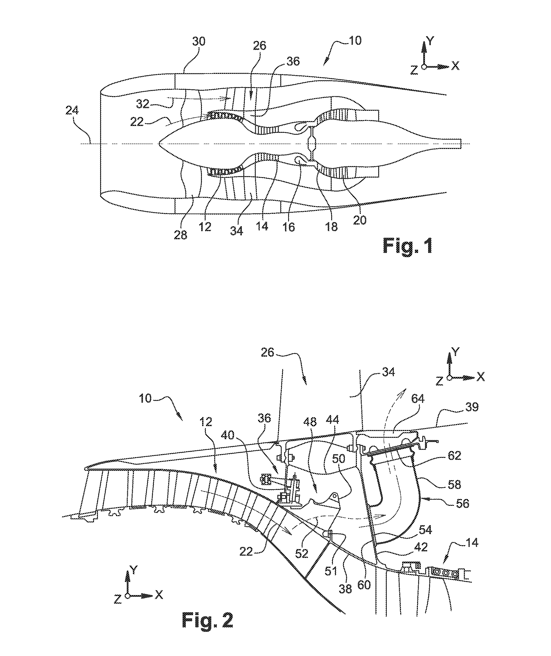 Attachment of a discharge conduit of a turbine engine