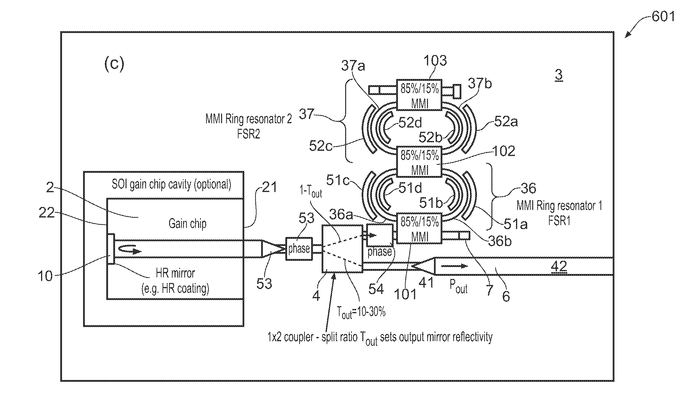 Tunable SOI laser