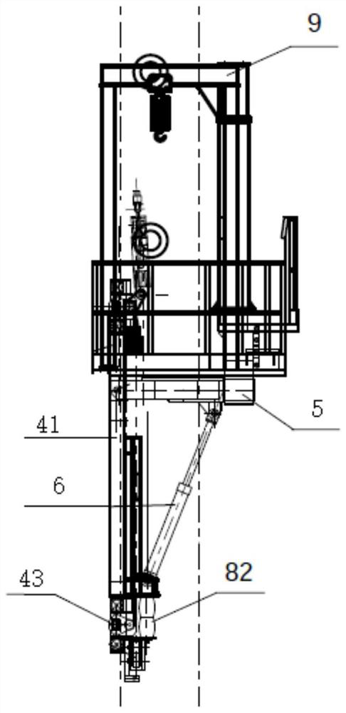 Operation platform capable of ascending and descending along cambered surface dome and mounting method thereof