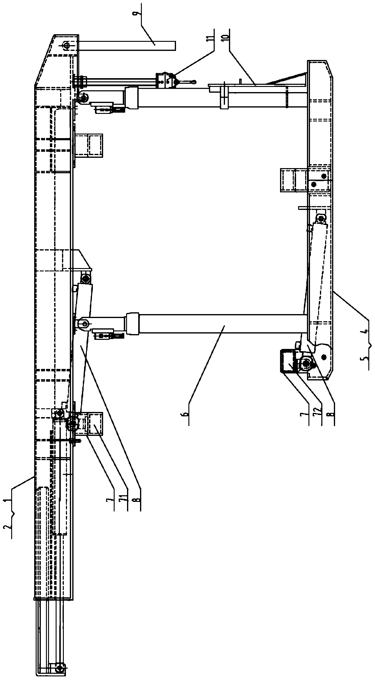 A fully loaded self-moving anti-fall and anti-skid hydraulic support