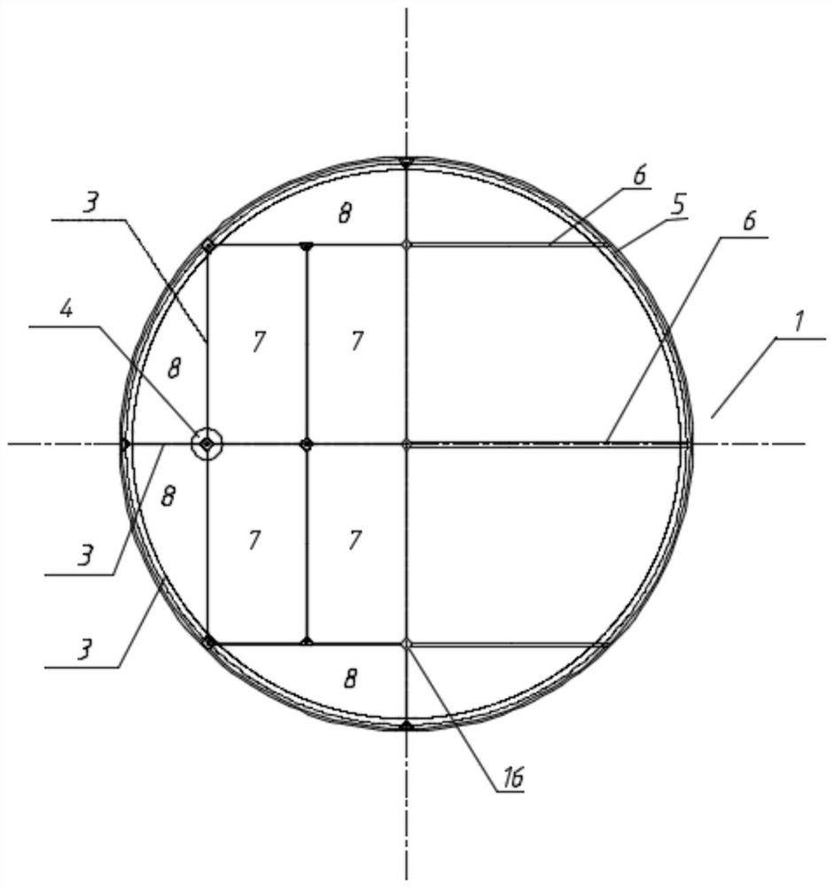 Structure and installation method of flow-through type profile tower plate