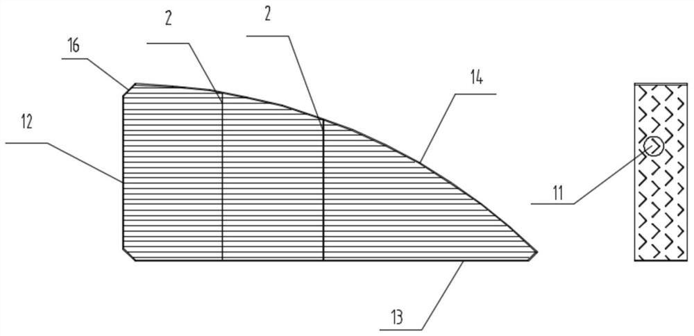 Structure and installation method of flow-through type profile tower plate