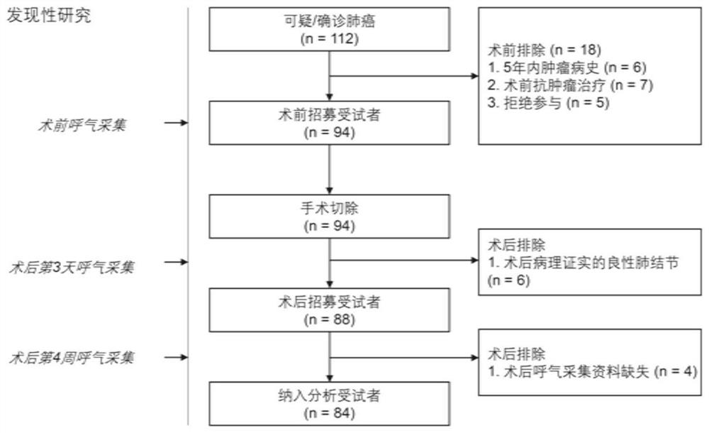 HPPI-TOFMS-based early-stage lung cancer diagnosis expiratory gas marker screening and application thereof