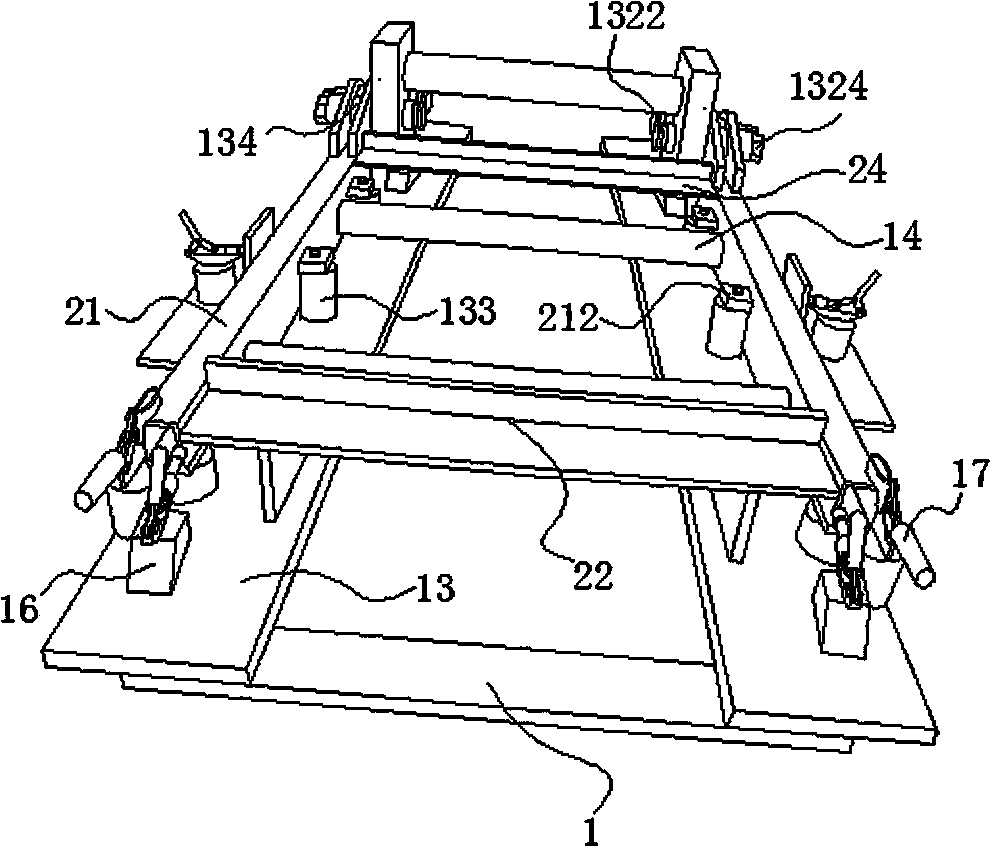 Elevator transmission frame welding and positioning device and welding method thereof