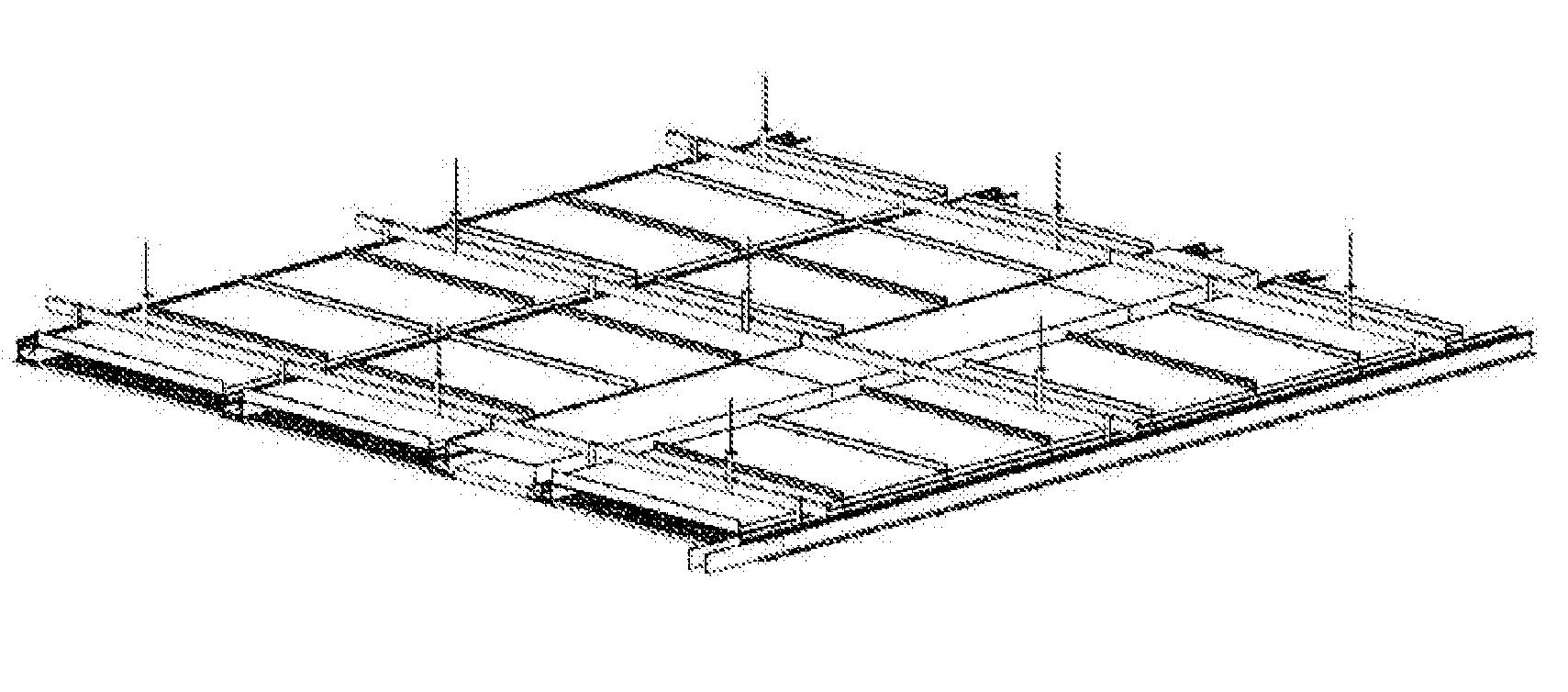 Waterproof ceiling with multiple types of structures