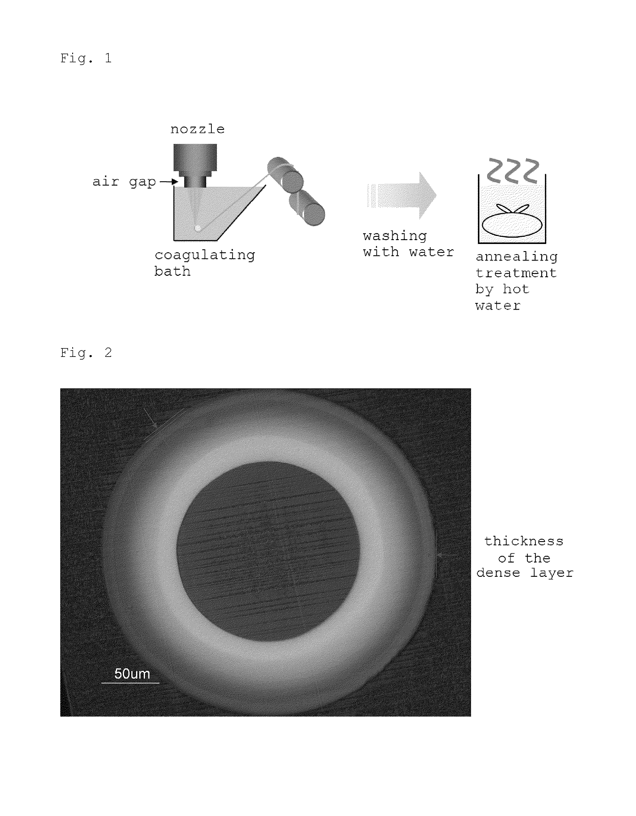 Hollow fiber type reverse osmosis membrane and method for manufacturing the same