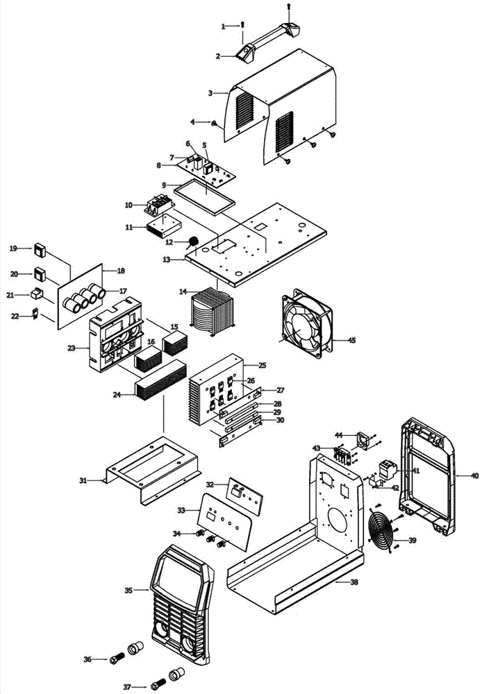 IGBT inverter welding machine with no-load voltages and various protection and control functions