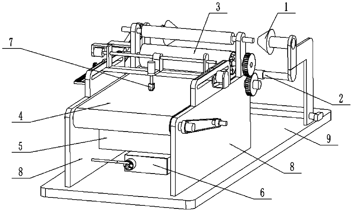 Cloth cutting device for textile production