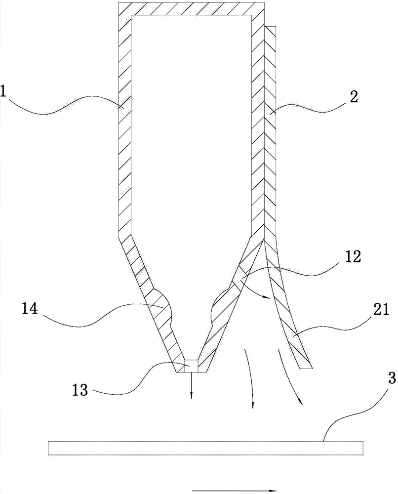 Air knife structure of glass air knife cleaning machine