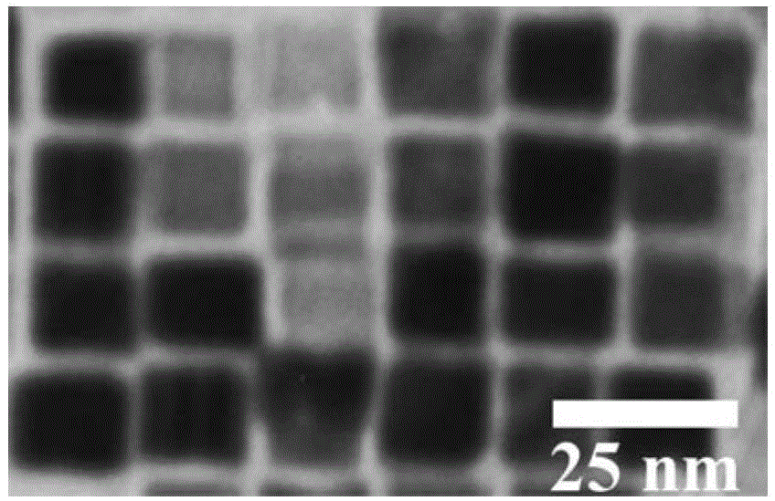 Synthesis method for rock salt mine MnS nano-cuboid superlattice