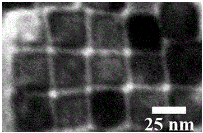 Synthesis method for rock salt mine MnS nano-cuboid superlattice