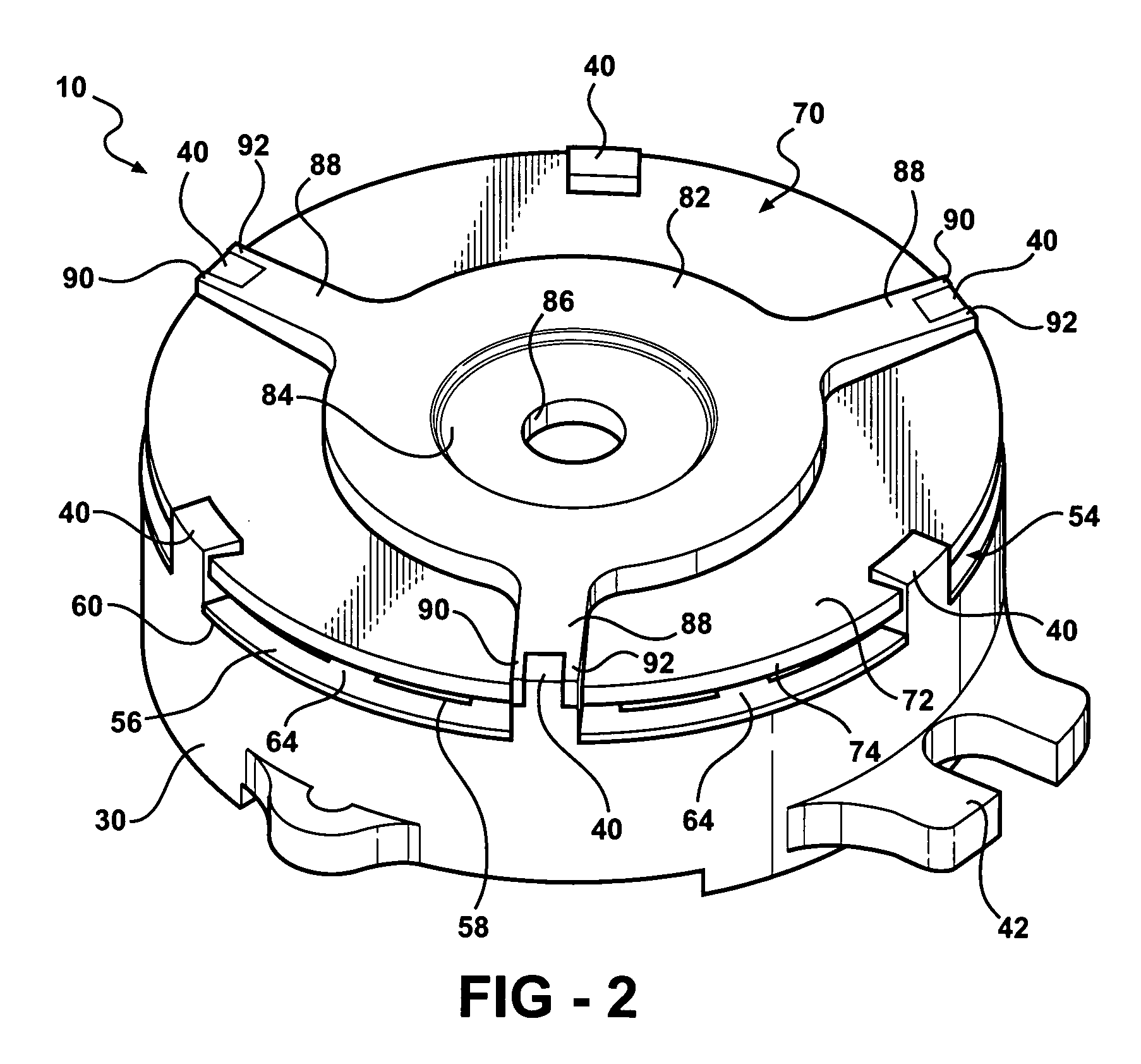 Park brake system having a latching device