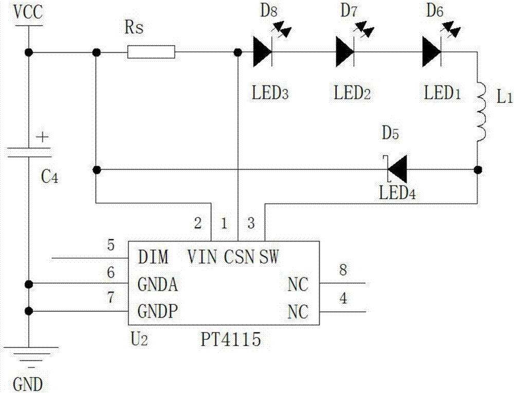 Brightness automatic regulation LED lamp